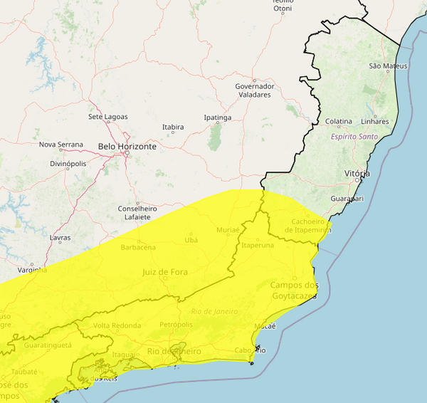 Cidades do ES recebem alerta