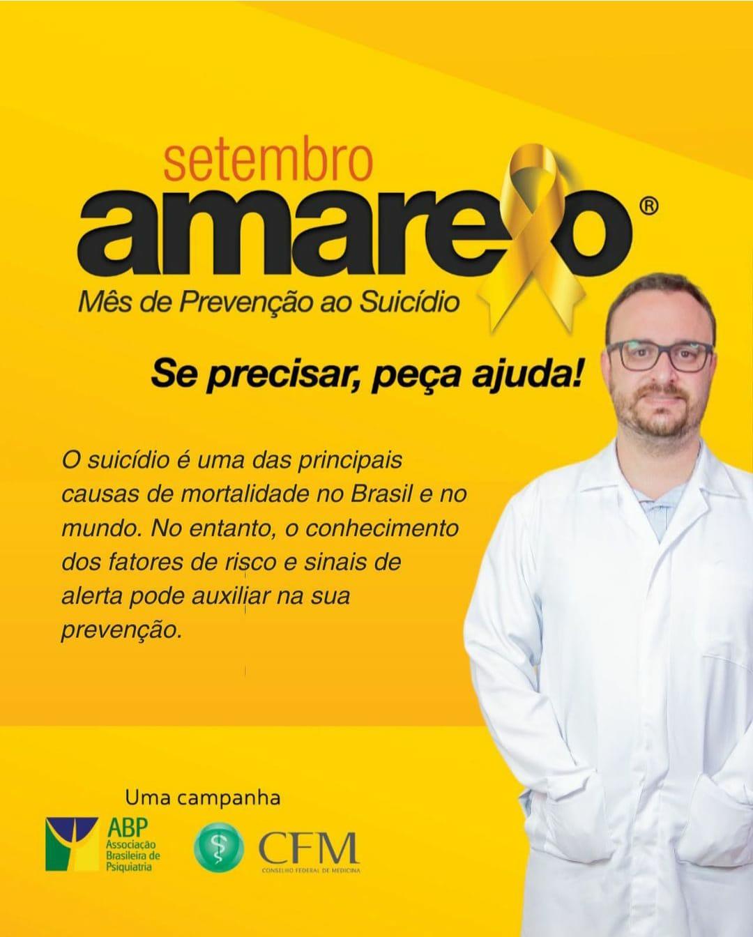 SETEMBRO AMARELO. MÊS DE PREVENSÃO AO SUICÍDIO