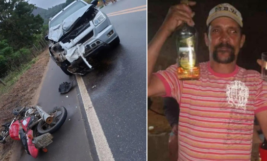 Homem morre em colisão entre caminhonete e moto na ES 080 em Águia Branca