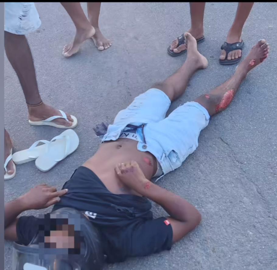 HOMEM PERDE O CONTROLE DA MOTO NO KM 26