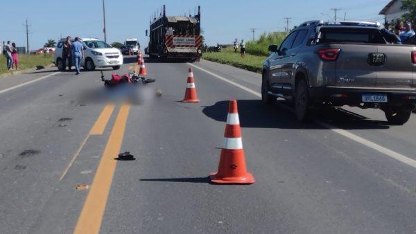 Motociclista morre em acidente na BR 101 em São Mateus