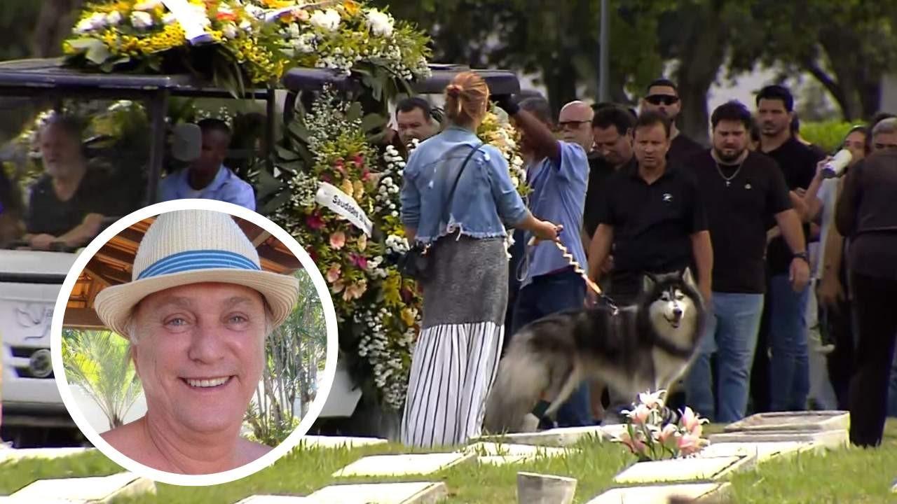 Família de empresário morto leva cachorro ao enterro: 