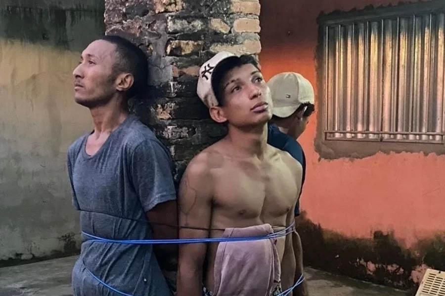 Trio suspeito de não pagar dívida em boca de fumo é amarrado como forma de punição