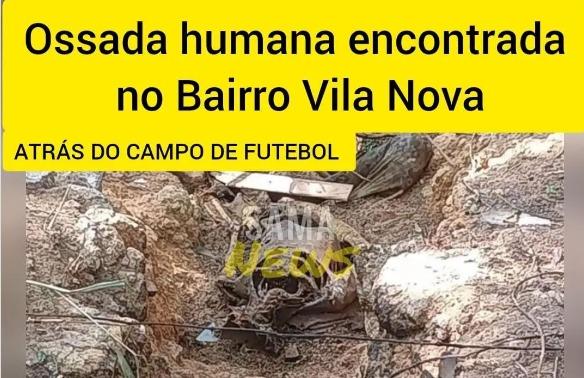 Ossada humana foi encontrada
