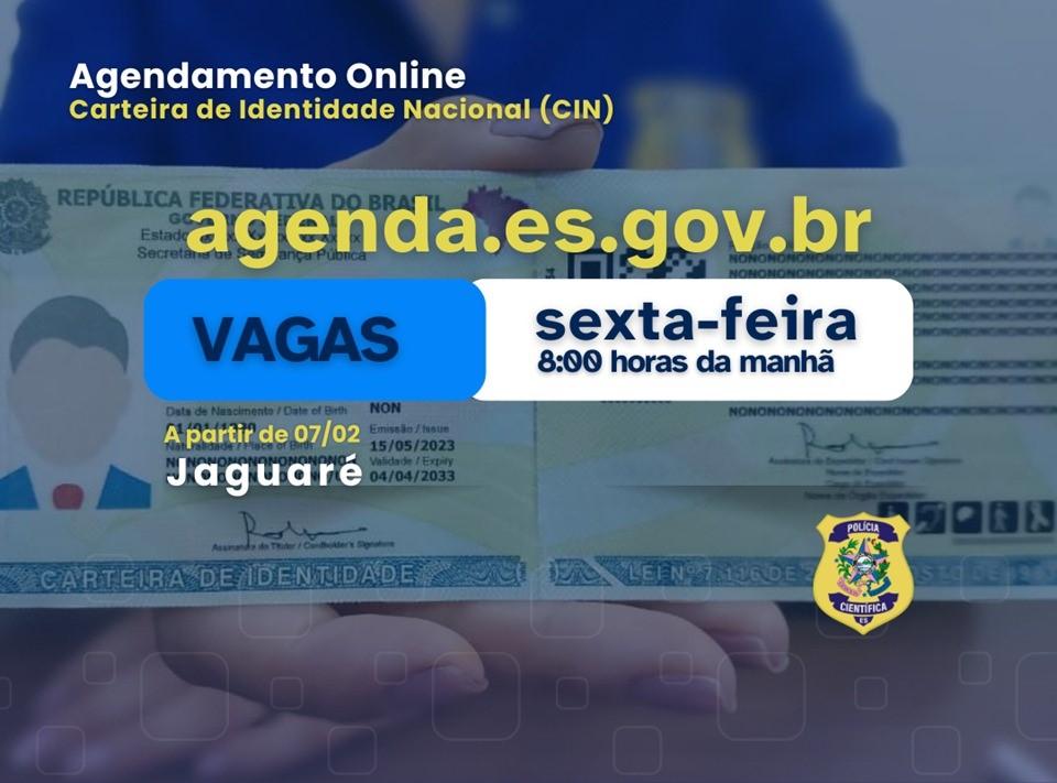 Nova identidade: Agendamento será feito por meio do site Agenda ES