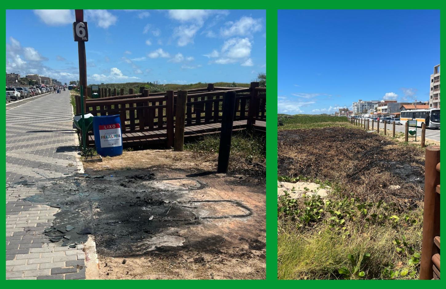 VANDALISMO EM GURIRI: BANHEIROS QUÍMICOS INCENDIADOS DURANTE FESTIVIDADES DE VERÃO