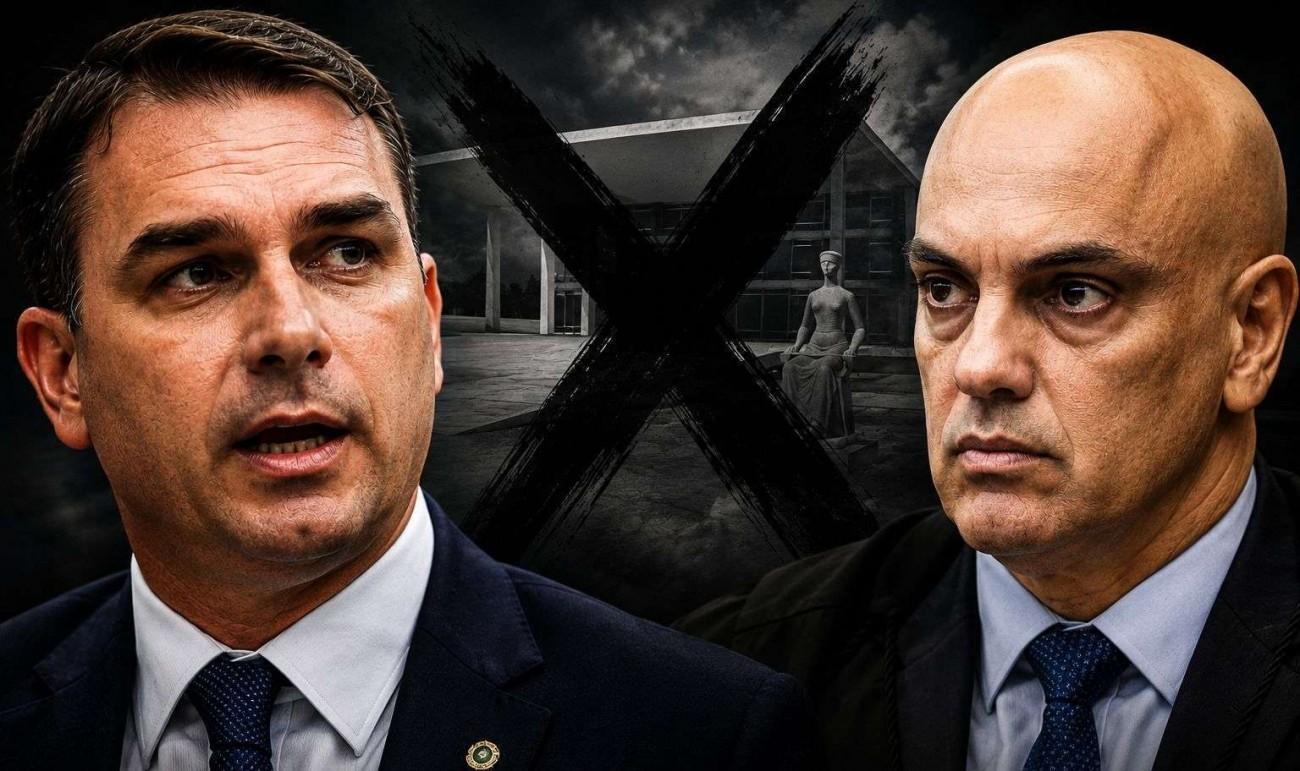 Flávio define estratégia para guerra jurídica e avança contra Moraes