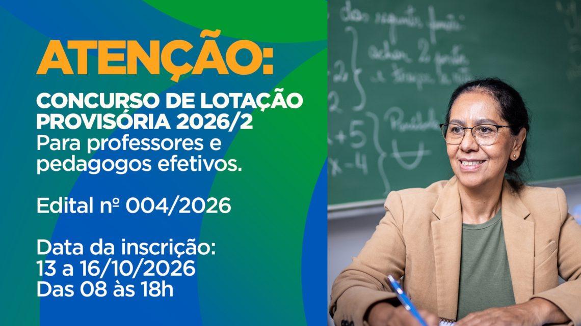 Prefeitura de São Mateus abre inscrições para concurso de Lotação Provisória 2026/2 de professores e pedagogos